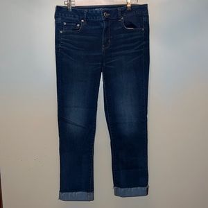 American Eagle Outfitters Super Stretch Straight Crop Mom Jean Size 10 Long